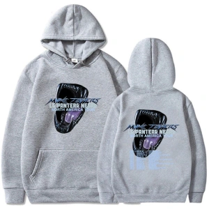 Beyaz Unisex La Pantera Negra Tour Myke Towers Rapper Printing Sweatshirts Hip Hop Streetwear