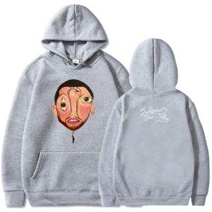 Beyaz Unisex MaccMiller Balon Silk Albümü 2025 Baskı Kapüşonlular Hip Hop Sokak Şıklığı Ye