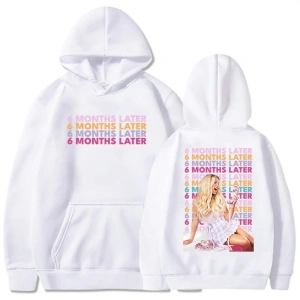 Beyaz Unisex Megan Moroney Georgia Kız Turu Kapüşonlular 2025 Albümü 6 Ay Sonra Sıcak Ka