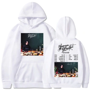 Beyaz Unisex Melankolik Turu AB ve İngiltere 2025, Melankolik Esmerleri için Kapüşonlular