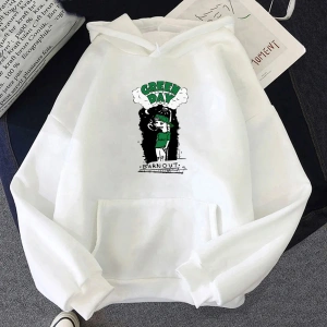 Beyaz Unisex Müzik G-yeşil Gün Rock Grubu Estetik Kapşonlu Hip Hop Ağır Zihinsel Sweatwear Çift K