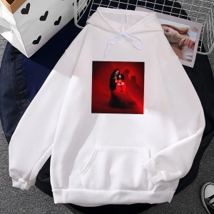 Beyaz Unisex Öpücük ölüm MOTHICA şarkıcı treetwear Hip Hop rahat