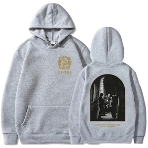 Beyaz Unisex QOTSA Katakomlarda Canlı Kapüşonlular TAŞ YAŞIN KRALIÇELER Rock Grubu Hop