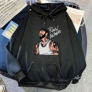 Beyaz Unisex Rahooded Alejandro Saturno şonlu Tops ile kapüşonlu eşofma