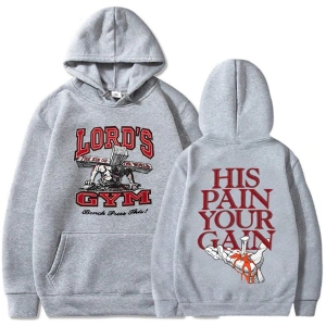 Beyaz Unisex Ropa Hombre lordun spor salonu onun ağrı sizinnç Hoodiesekkapüşon
