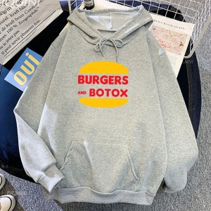 Beyaz Unisex Satış Sunset burger ve Botox komik karikatür