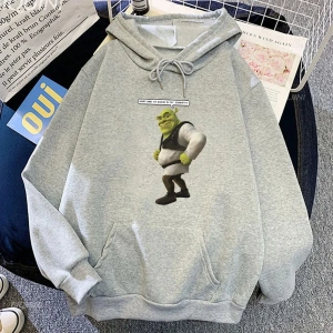 Beyaz Unisex Shrekk Aşk Shrekk1 Hayat Popüler Komik Baskı Sevimlikawaii Anime Hoodie Sonbaha
