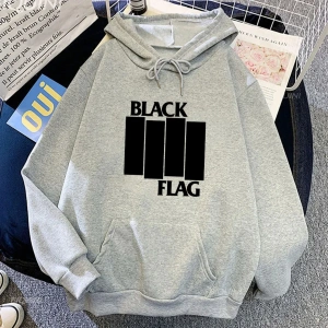 Beyaz Unisex Siyah bayrak bant baskı giyim Punk Rock tarzı sokak nedensel rahat ka