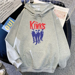 Beyaz Unisex Streetwear Band Kinks Hip Hop rahat Sweatshirts deras