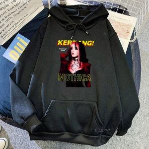 Beyaz Unisex Streetwear MOTHICA öpücük ölüm Hip Hop rahat Heavy deras ağır zihi