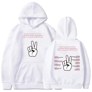 Beyaz Unisex Streetwear Two Door Cinema Club Long Sleeve Men Women Winter Sweatshirts Sudad