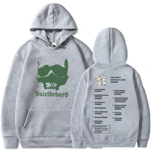 Beyaz Unisex treetweed Grafik Giyim YENI DÜNYA DEPRESSI Albümü Kapüşonlularüz