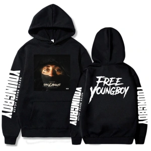 Beyaz Unisex YoungBoy Never Broke Again Daha Fazla Sızıntı Albümü kapüşonlu e