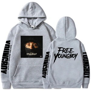 Beyaz Unisex YoungBoy Never Broke Again Daha Fazla Sızıntı Albümü kapüşonlu e