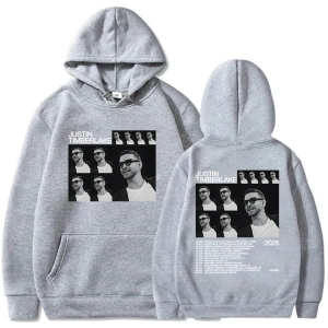 Beyaz Unisexi Justin Timberlake Turu 2025, Moletom Masculino kapüşonlu eşofm