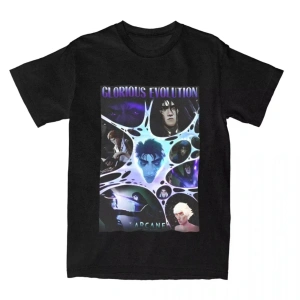 Beyaz VIKTOR Arcane anime japonya Anime baskı Harajuku Tee