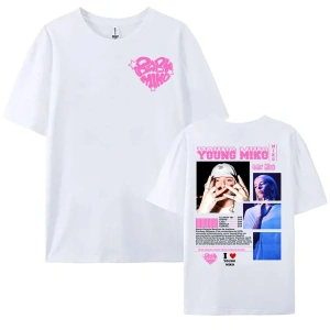 Beyaz WASSUP Tek YENI Genç Miko Şarkıcı Baskı leri Yuvarlak Boyun T