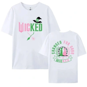 Beyaz Wicked Fantasy Movies Graphic Short Sleeve Cotton High Quality R