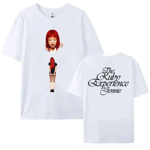 Beyaz Yakut Deneyimi Crewneck Jennie Ruby Albümü Baskı Jennie Tek,