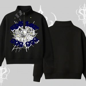 Beyaz Yarım Fermuarlı Sweatshirt Sp55der