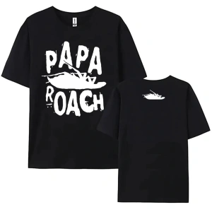 Beyaz yaz Tees PAPA ROACH ağır zihinsel bant leri grafik lar için