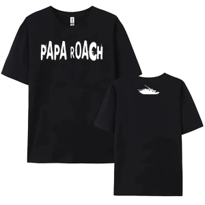 Beyaz yaz Tees PAPA ROACH ağır zihinsel bant leri grafik lar için