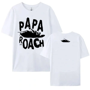 Beyaz yaz Tees PAPA ROACH ağır zihinsel bant leri grafik lar için