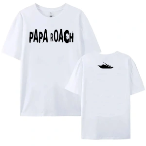 Beyaz yaz Tees PAPA ROACH ağır zihinsel bant leri grafik lar için