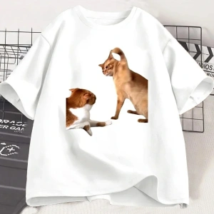 Beyaz Yaz Üstleri Kore Baskılı Nefes Yaz Üst Yepyeni