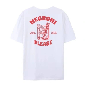 Beyaz Yeni Amerikan Marka Retro Karikatür Yaz Baskılı anlar Hong Kon