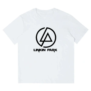 Beyaz Yeni Trend Linkin Park Band Desenli li Baskılı LOGO Sokak Nötr Stil
