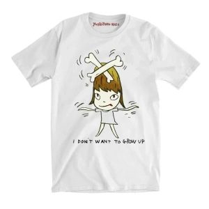 Beyaz Yoshitomo Nara Gitar Yaz T Yeni Tees an Ücre