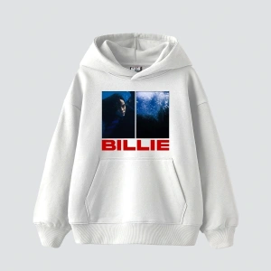 Billie Eilish Baskılı Oversize Unisex Beyaz