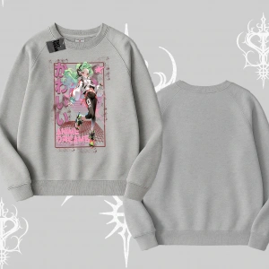 Biskilet Sweatshirt Anime Kawaii Japon Kız Desenli