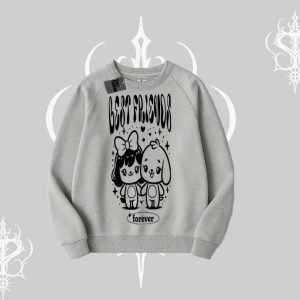 Biskilet Sweatshirt Best Friends Forever Baskılı Sevimli Tasarım