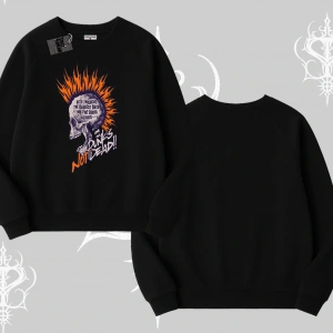 Biskilet Sweatshirt Burning Skull Rebel Street Anthem
