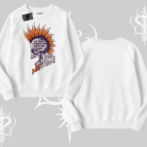 Biskilet Sweatshirt Burning Skull Rebel Street Anthem