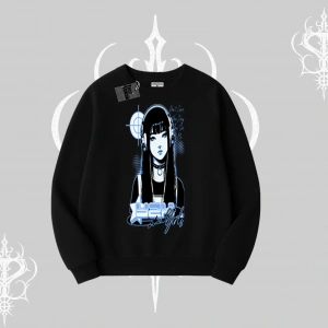 Biskilet Sweatshirt Cyber Y2K Anime Girl Street Sound Aesthetic