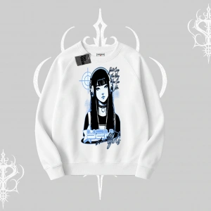 Biskilet Sweatshirt Cyber Y2K Anime Girl Street Sound Aesthetic