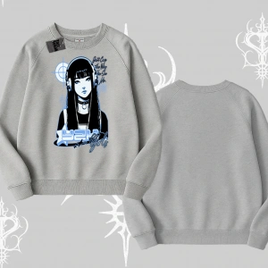 Biskilet Sweatshirt Cyber Y2K Anime Girl Street Sound Aesthetic