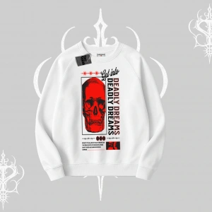 Biskilet Sweatshirt Deadly Dreams Skull Redcore Street Manifest