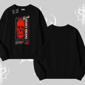 Biskilet Sweatshirt Deadly Dreams Skull Redcore Street Manifest