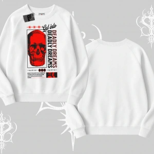 Biskilet Sweatshirt Deadly Dreams Skull Redcore Street Manifest