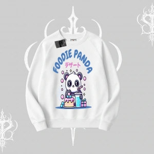 Biskilet Sweatshirt Foodie Panda Tatlı ve Sevimli Panda Baskılı