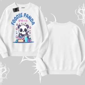 Biskilet Sweatshirt Foodie Panda Tatlı ve Sevimli Panda Baskılı