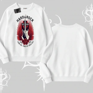 Biskilet Sweatshirt Hard Rock Winged Guitar Rebellion