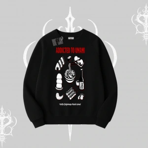 Biskilet Sweatshirt Japon Mutfağı Umami Temalı Baskılı