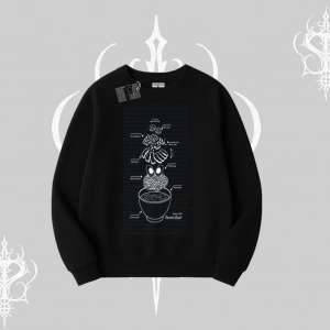 Biskilet Sweatshirt Noodle Theory Hand Drawn Concept