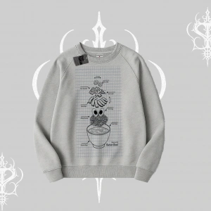 Biskilet Sweatshirt Noodle Theory Hand Drawn Concept