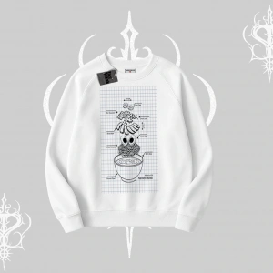 Biskilet Sweatshirt Noodle Theory Hand Drawn Concept